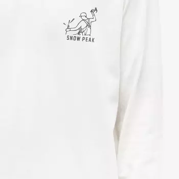 Футболка Snow Peak с длинными рукавами из пенопласта и принтом, белый