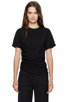 Футболка со сборками Victoria Beckham, черный