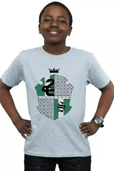 Футболка со щитом Слизерина Harry Potter, серый
