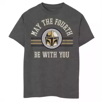 Футболка со шлемом и графическим рисунком May the Fourth Be With You для мальчиков 8–20 лет Star Wars