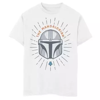 Футболка со шлемом Мандалорца для мальчиков 8–20 лет с мультяшным рисунком Star Wars