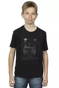 Футболка со шлемом «Мандалорские кольца» Star Wars, черный
