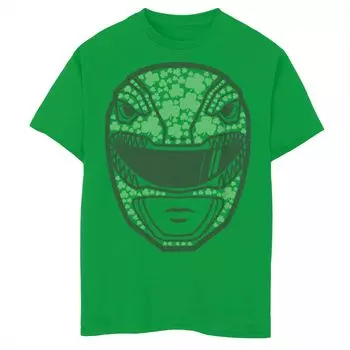 Футболка со шлемом Power Rangers Shamrock для мальчиков 8–20 лет с графическим рисунком Licensed Character