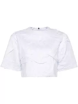 Футболка со складками MSGM, белый