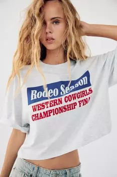 Футболка со слоганом ZARA, серый мергель