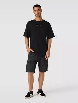 Футболка со спущенными плечами KARL KANI, черный