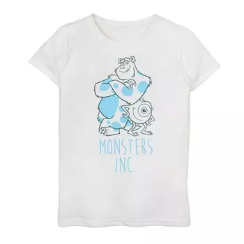 Футболка со стилизованным рисунком для девочек 7–16 лет Disney/Pixar's Monsters University Licensed Character, белый