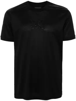 Футболка со стразами Emporio Armani, черный