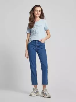 Футболка со стразами Guess, светло-голубой