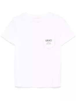 Футболка со стразами LIU JO, белый