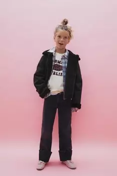 Футболка со стразами milano ZARA, экрю