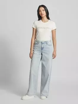 Футболка со стразами, модель 'MAGLIA' Patrizia Pepe, белый