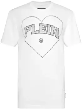 Футболка со стразами Philipp Plein, белый
