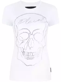 Футболка со стразами Philipp Plein, белый