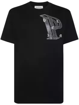 Футболка со стразами Philipp Plein, черный