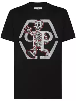 Футболка со стразами Philipp Plein, черный