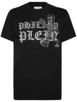 Футболка со стразами Philipp Plein, черный