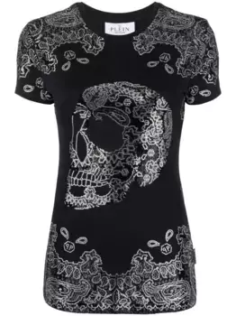 Футболка со стразами Philipp Plein, черный