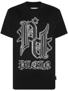 Футболка со стразами Philipp Plein, черный
