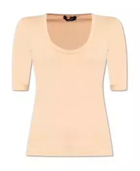 Футболка со сверкающими деталями Fabiana Filippi, бежевый