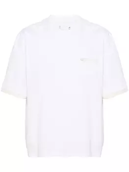 Футболка со вставками sacai, белый