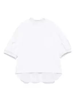 Футболка со вставками SACAI, белый