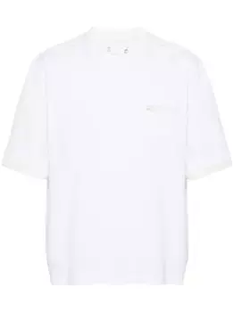 Футболка со вставками SACAI, белый