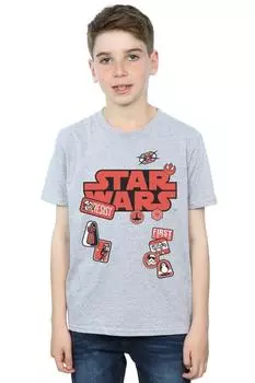 Футболка со значками «Последние джедаи» Star Wars, серый