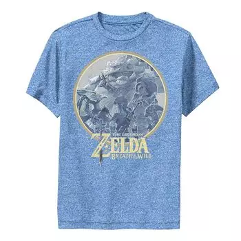 Футболка со значком Nintendo The Legend of Zelda Breath Of The Wild Rock для мальчиков 8–20 лет Licensed Character