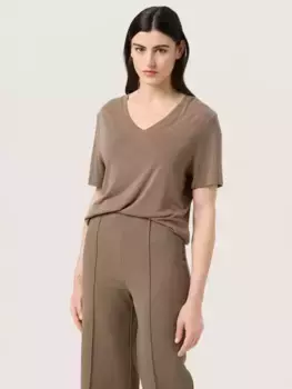 Футболка Soaked In Luxury Columbine, цвет morel