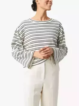 Футболка Soaked In Luxury Neo Striped Boxy, черный