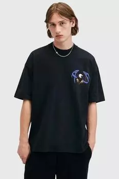 Футболка SOARER из хлопка AllSaints, черный