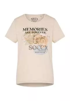Футболка Soccx, бежевый