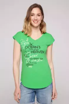 Футболка SOCCX, хлопок, цвет Bright Kiwi