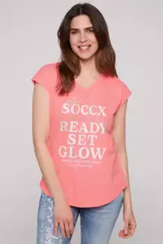 Футболка SOCCX, хлопок, розовый