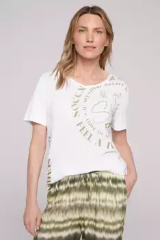 Футболка SOCCX с эластичным низом, белый