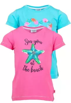 Футболка "СОЛЬ И ПЕРЕЦ" "Пляж" с блестящим принтом Salt And Pepper, цвет Mehrfarbig