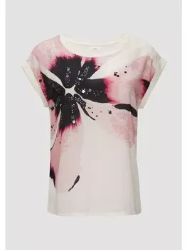 Футболка sOliver BLACK LABEL kurzarm, цвет creme-mehrfarbig