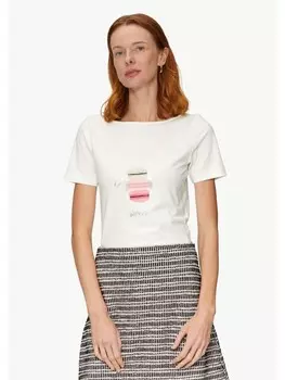 Футболка sOliver BLACK LABEL kurzarm, кремовый