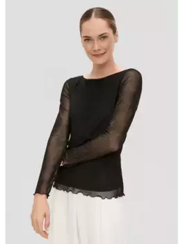 Футболка sOliver BLACK LABEL langarm, черный