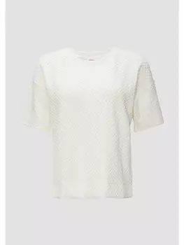 Футболка sOliver Sweatshirt kurzarm, кремовый