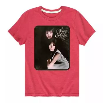 Футболка Sonny And Cher Two Of Us для мальчиков 8–20 лет Licensed Character, красный