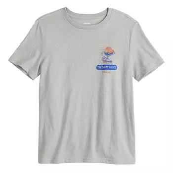 Футболка Sonoma Goods For Life Salty Skate с короткими рукавами и рисунком для мальчиков 8–20 лет, цвет Gray Heather Burger