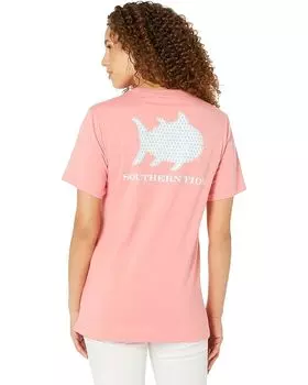 Футболка Southern Tide Diamond Skipjack Fill Short Sleeve Tee, цвет Citrus Punch
