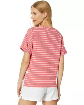 Футболка Southern Tide Erin Sun Farer Boxy Tee, цвет Sunkist Coral
