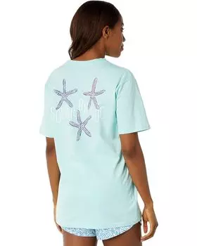 Футболка Southern Tide Short Sleeve Tri Starfish Tee, цвет Baltic Teal