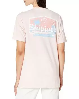Футболка Southern Tide Skipjack Beach Badge Tee, цвет Rose Blush