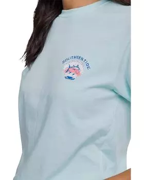 Футболка Southern Tide Skipjack Shell Trio Tee, цвет Baltic Teal