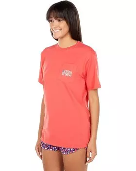 Футболка Southern Tide Stusa Crew T-Shirt, цвет Heather Poppy Red