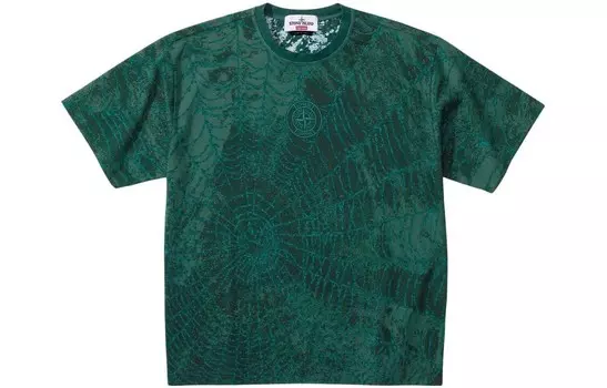 Футболка совместная коллекция Stone Island X STONE ISLAND FW23 унисекс Supreme, зеленый